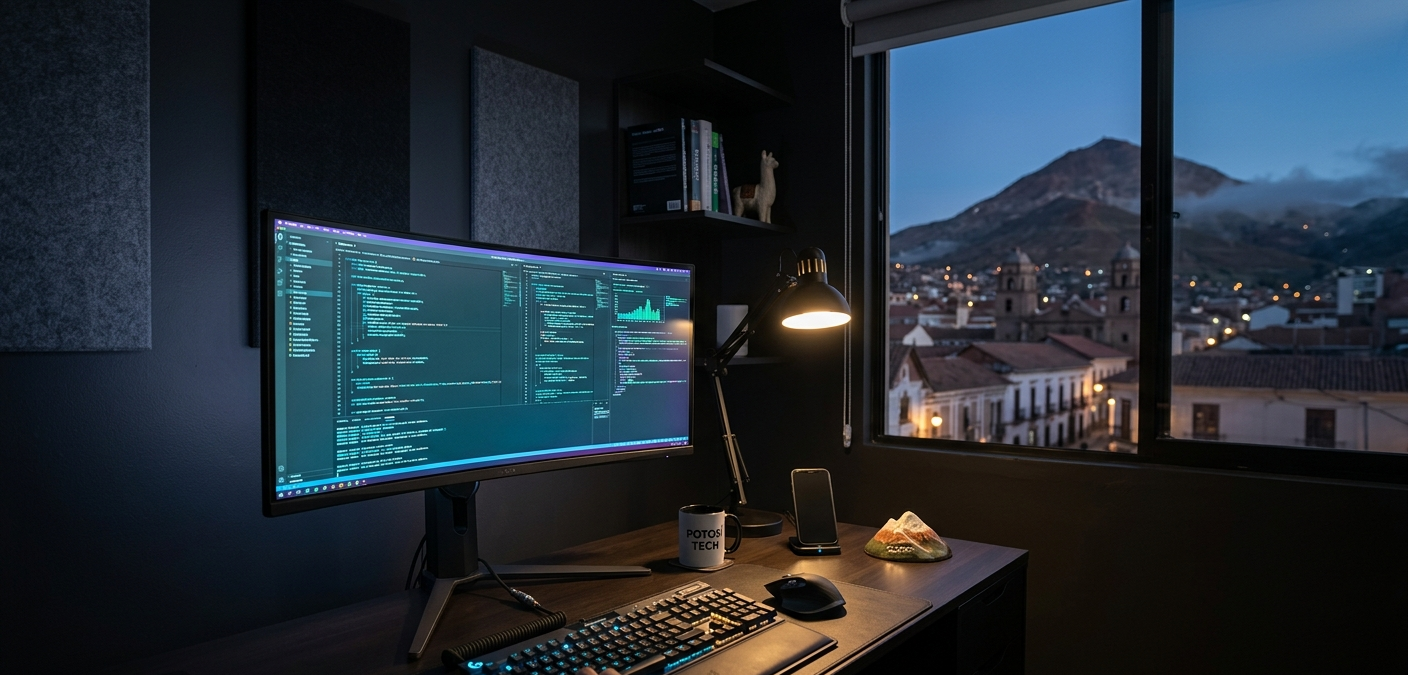 Espacio de trabajo moderno y tecnológico de Axial Andina